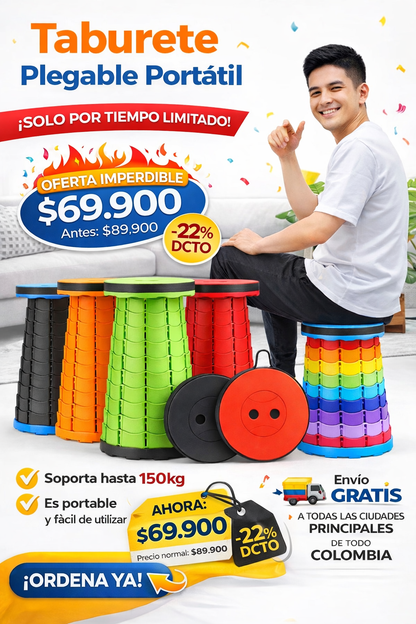 Silla Taburete Portátil